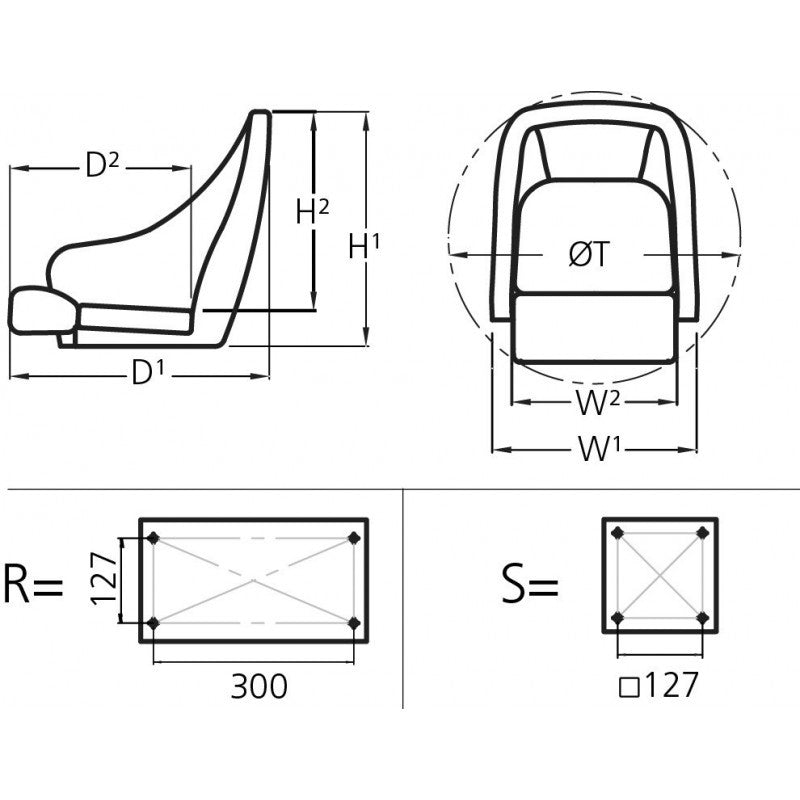 Fishernan Stuhl dunkelblau