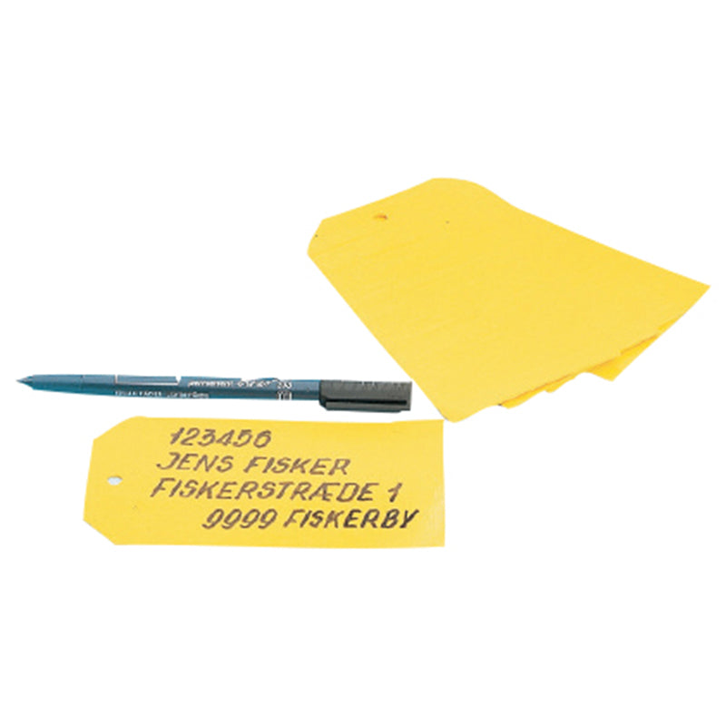 Fishing tags 6 pcs. + marker