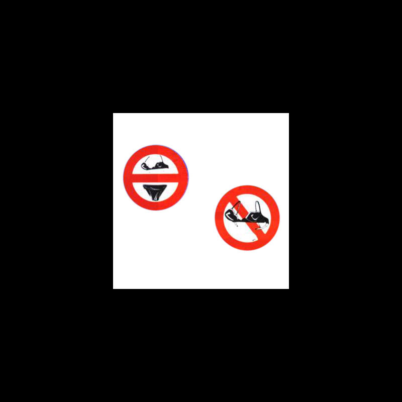 Prohibition signs Ø15cm no clothing