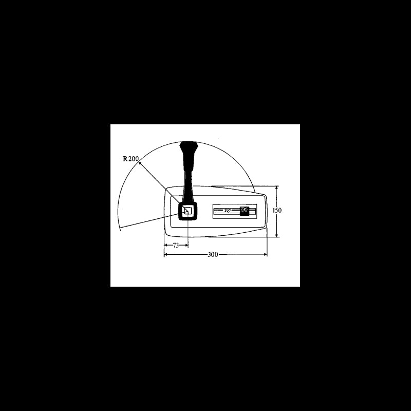 Seitliche Gas-/Getriebemontage. mit Besatz