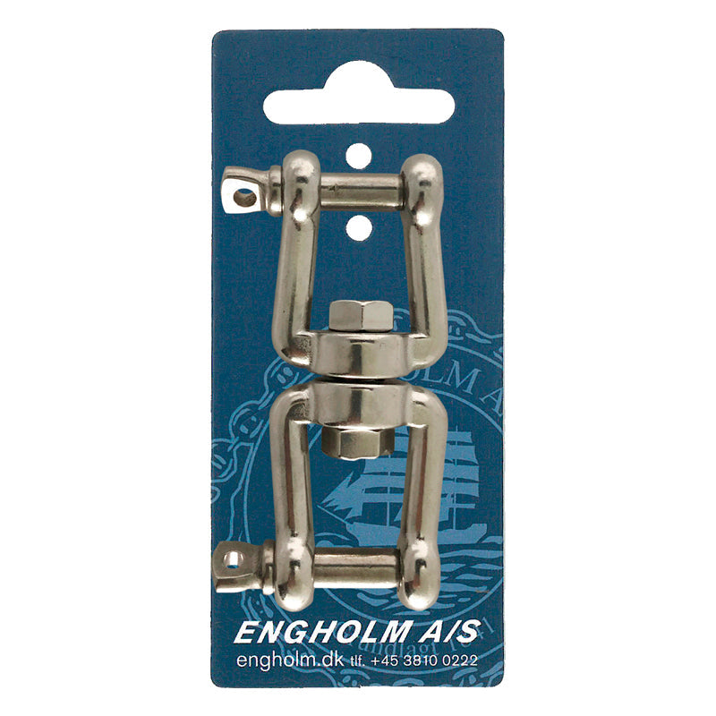 Swivel stainless fork/fork 16 mm Break: 7,500 kg 32 x 37 mm SWL 2.5 t