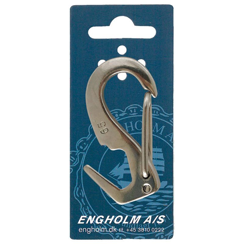 Fjederhage rustfri "J" m/åbent øje