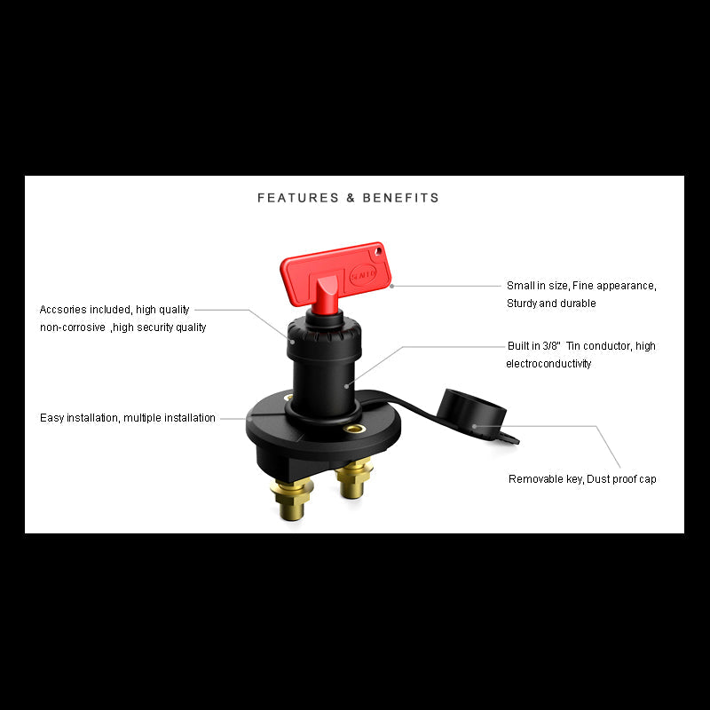 Hauptschalter mit festem Schlüssel