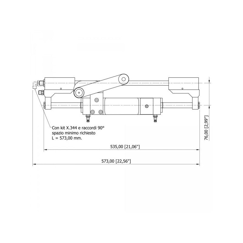 Steering system hyd.ext. w/sl. GF300BHD
