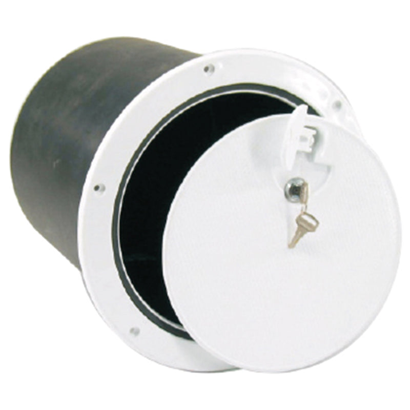 Built-in container with hatch