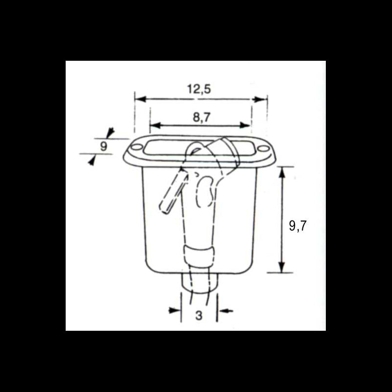 Zimmer mit Dusche und Deckel, unmöbliert. Weiß