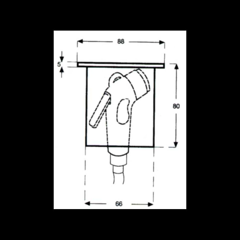Zimmer mit Dusche mit Deckel, rund, weiß