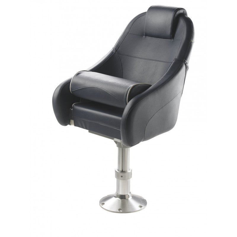 King steering chair, dark blue