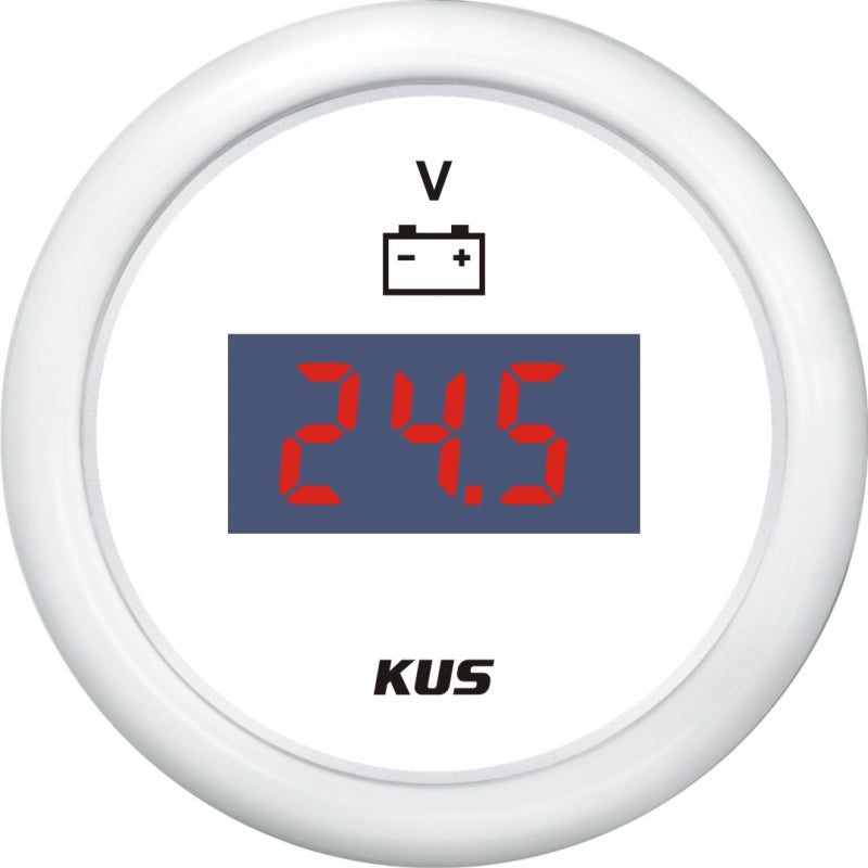 KUS Digital Voltmeter Black 12/24V