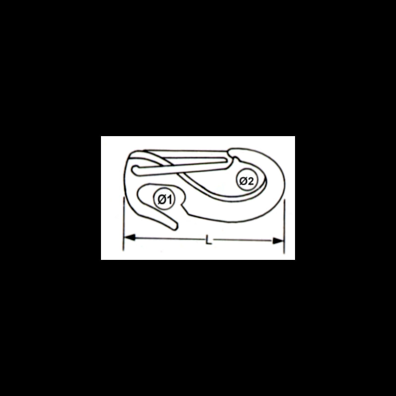 Gewinde mit offenem Auge, 50 mm