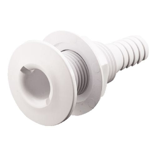 Skroggennemføring hvid nylon lige