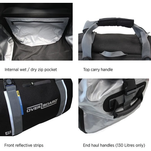 OB1152BLK Schwarze OverBoard 130L klassische Reisetasche