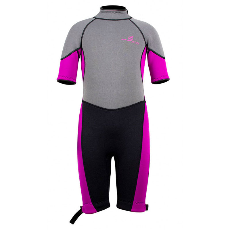 Neoprenanzug OcenB 3mm Mädchen rosa, kurz 6Y