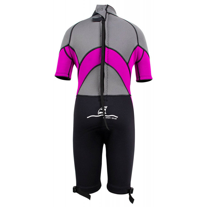 Neoprenanzug OcenB 3mm Mädchen rosa, kurz 6Y