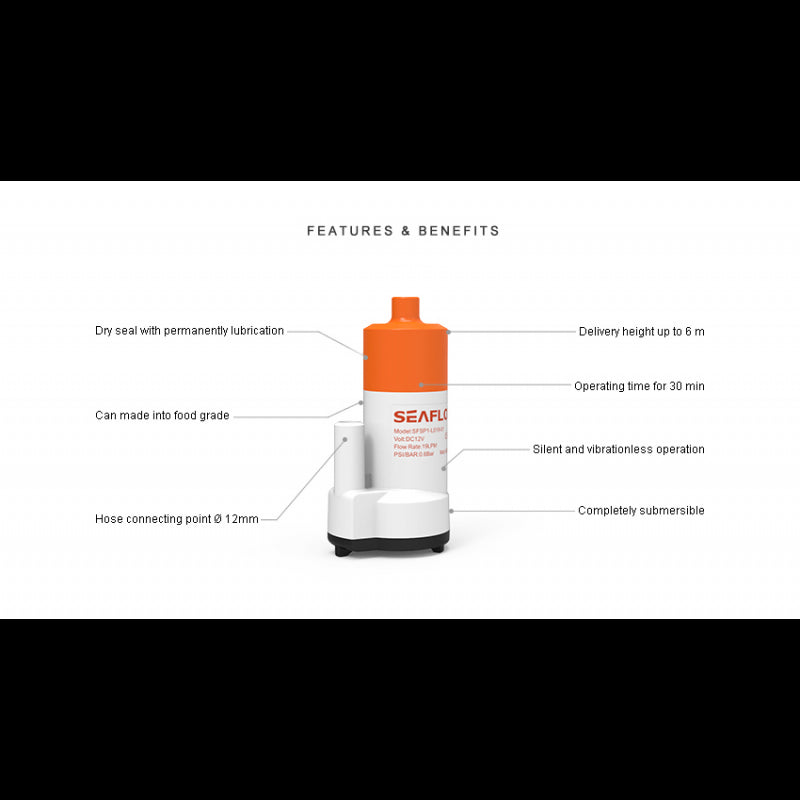 Drinking water pump submersible pump 12V