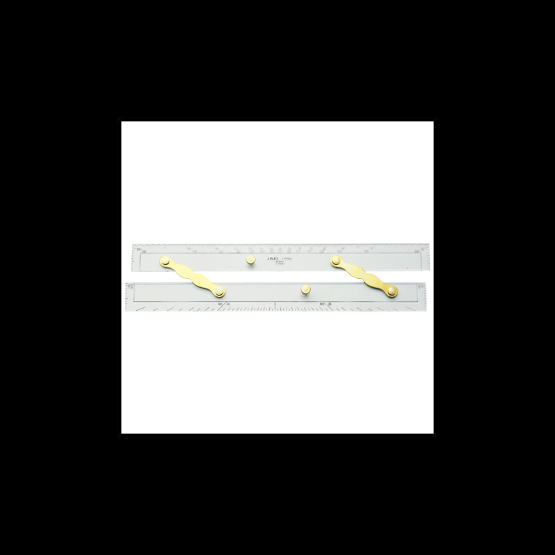 Parallel ruler, w/mess., 380 mm