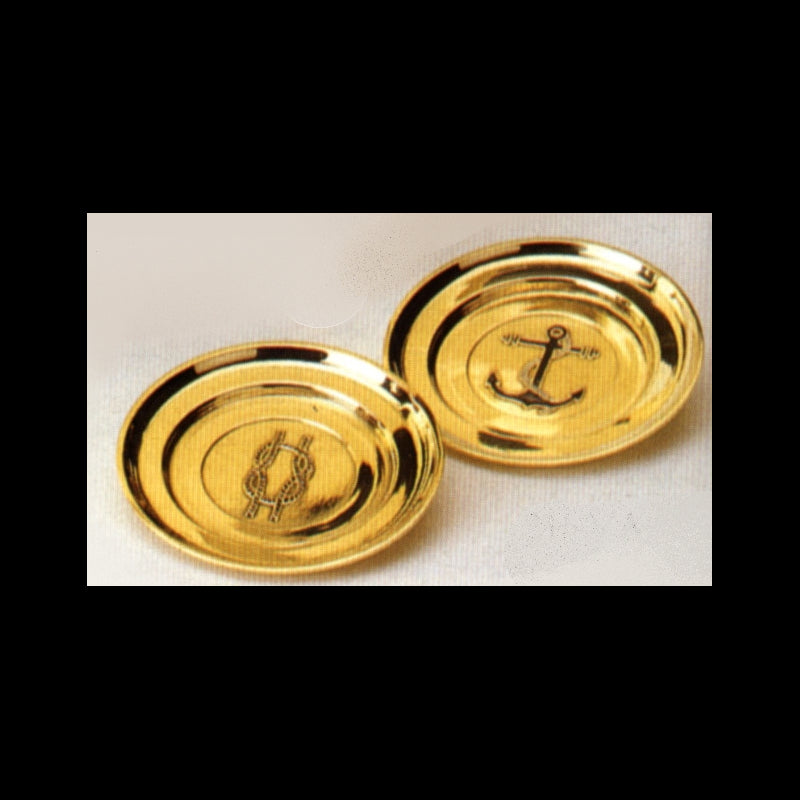 Plaque, brass with anchor