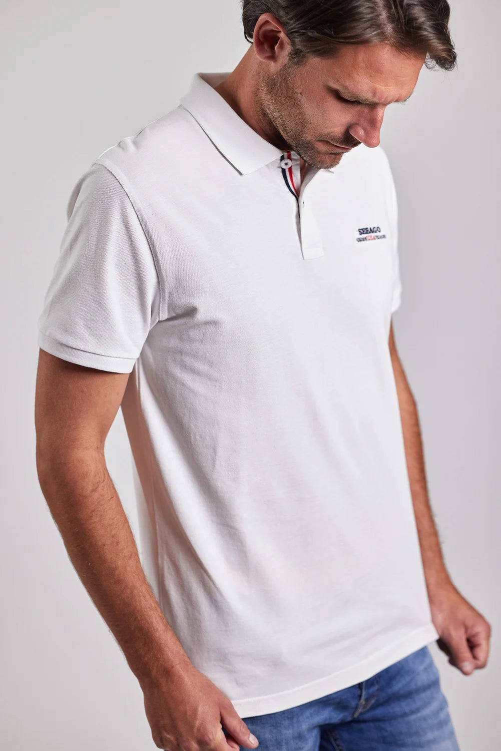 Authentic Logo Pique White S