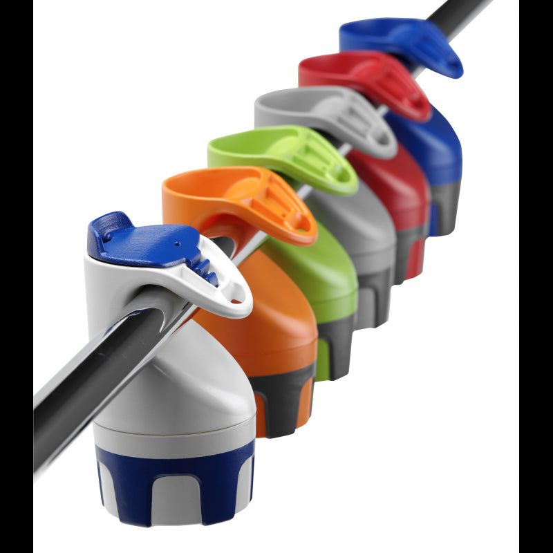 Pivotion cup with lid white/blue