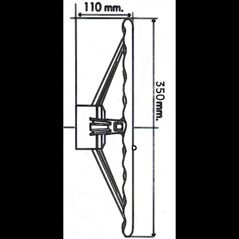 Lenkrad, schwarz, 3-Speichen-Durchmesser. 350 mm