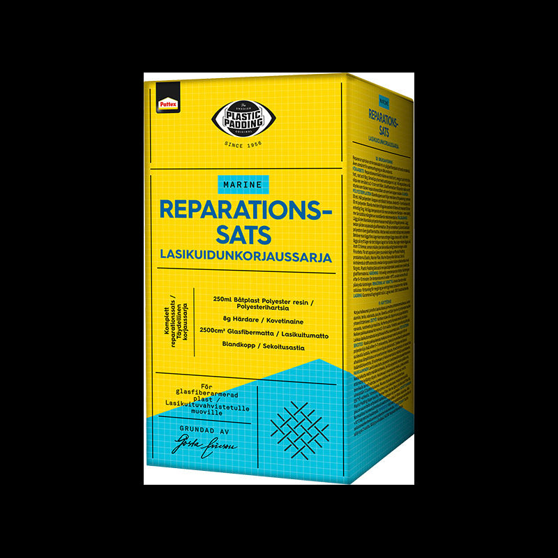 Plastic Padding Repair Kit 250ml 20 x 90cm fiberglass tissue