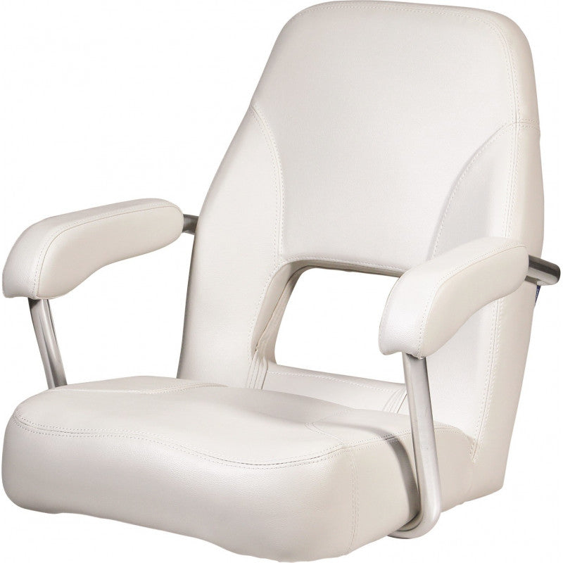 Steering chair "Sailor" white with armrests