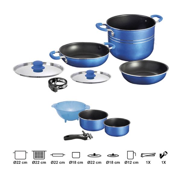 Pot set "skipper" 10 parts Alu/Non-Stick coating