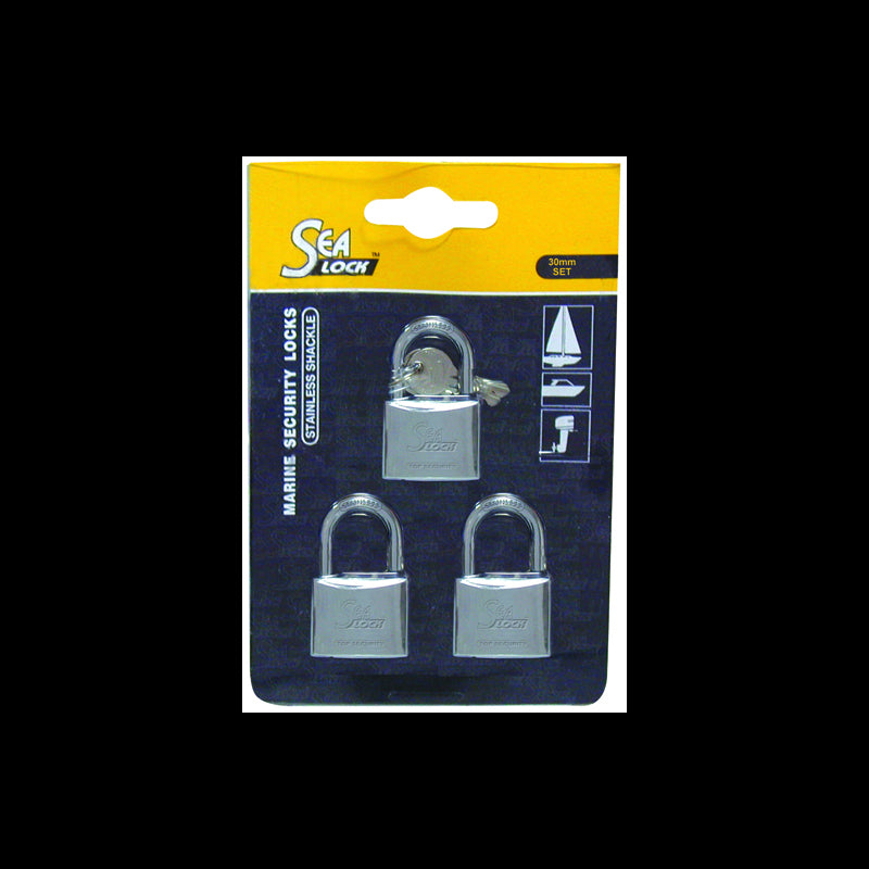 Padlock SeaLock 30mm set of 3