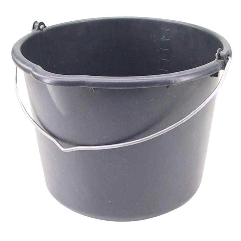 Bucket with steel handle, strong 12 ltr