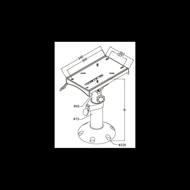 Pedestal 11-15' swivel slide