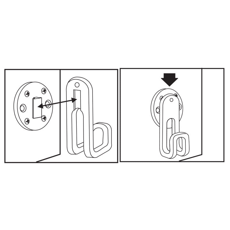 Hooks 2 pcs white for laliza's "store all" mounting bracket