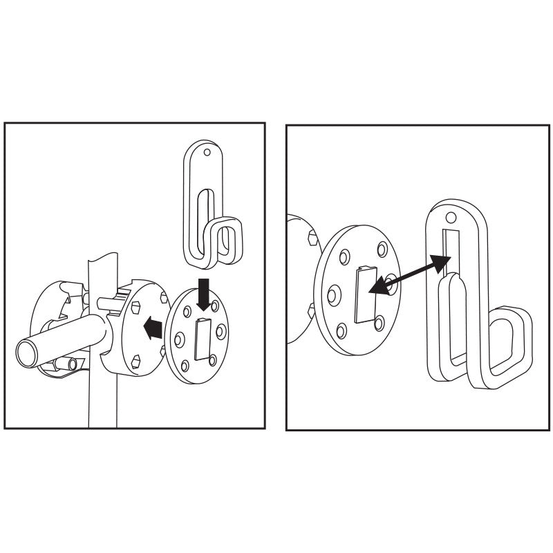 Hooks 2 pcs white for laliza's "store all" mounting bracket