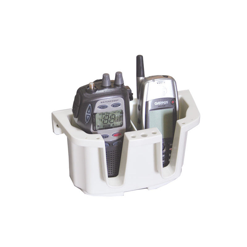 Double holder for vhf/mobile lalizas "store all" white