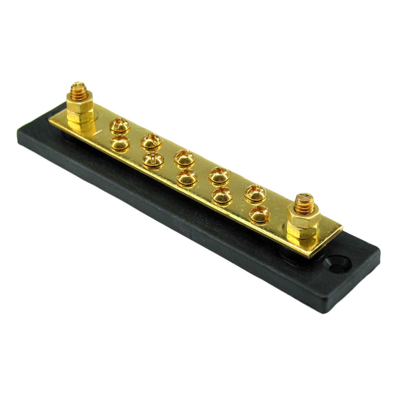 Elektrischer Anschlussblock Messing 10-polig.