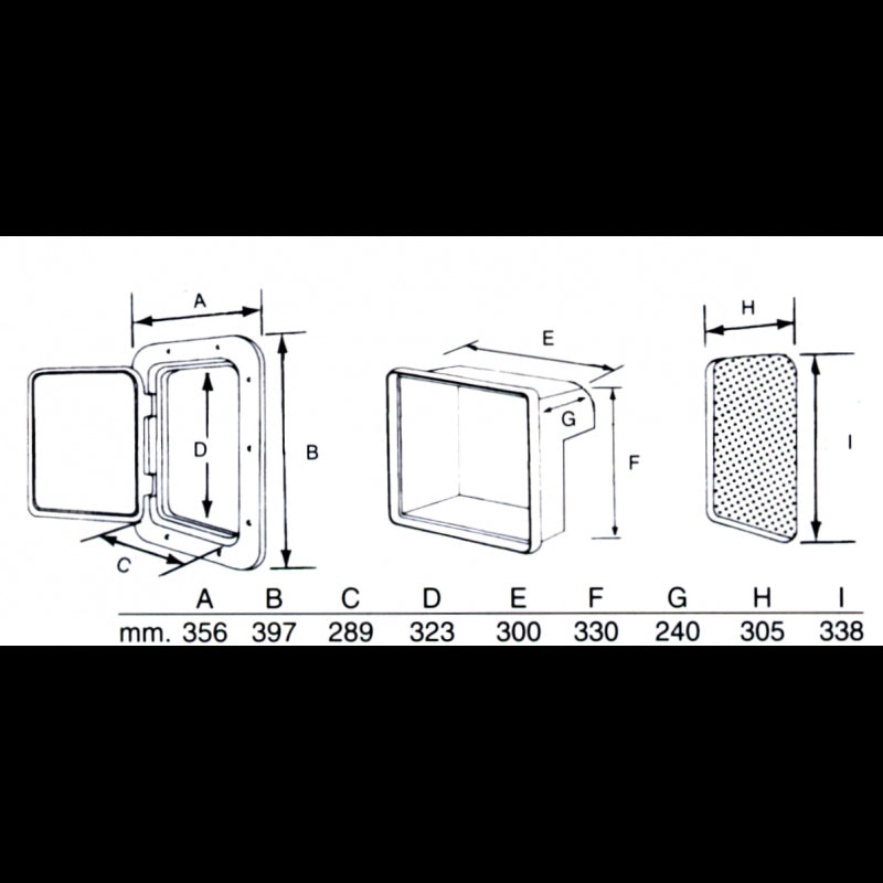 Nuova rade white gas container for 3 kg gas cylinders 397x356mm