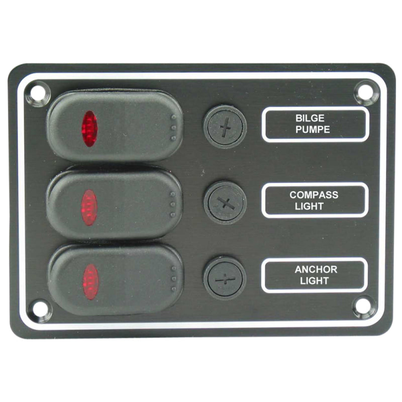 Waterproof contact panel w/3 cont.