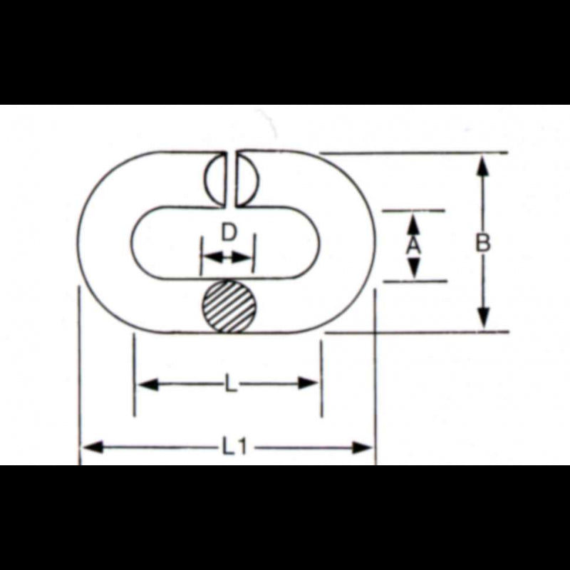 Vodtovsled 6mm aisi 316 steel