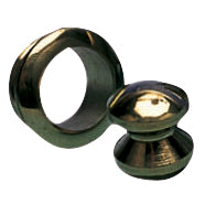 Rosette/knob polished brass f/13mm door