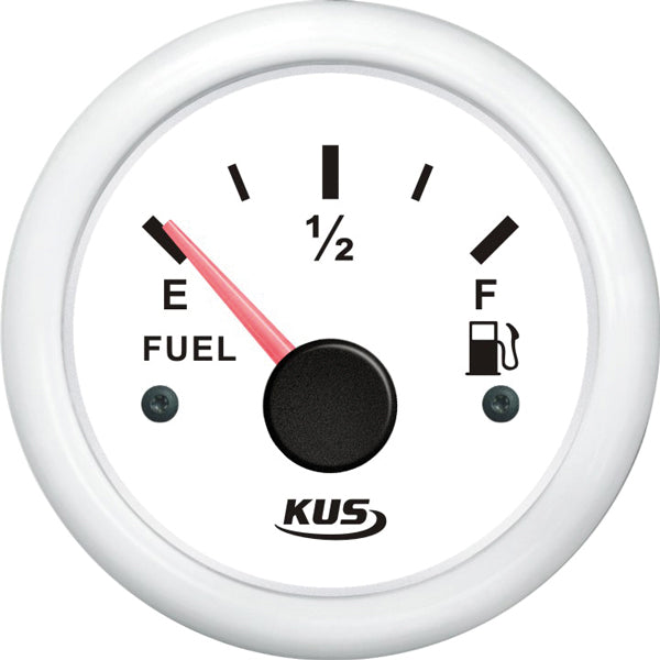 KUS Fuel gauge White 0-190 OHM 12/24V