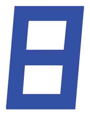 Segelnummer blau H. 12'' 300mm