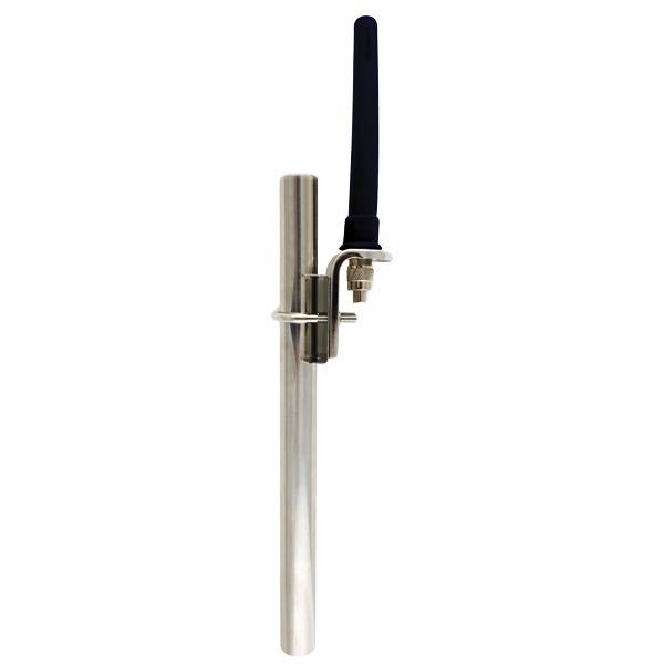 Retractable pole Aisi 316 black plastic light