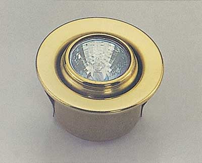 Lampe indbygning messing halogen