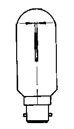 Lanternelampe BA15d 12v 25/18