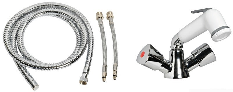 Mixer tap w/swivelling shower