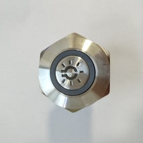 Kontakt Led Blå lys On-Off RF Stål vandtæt ip67 ø19mm 10Amp