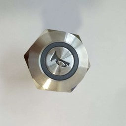 Switch Off-(On) M Blue led RF Steel 19mm 10Amp Ip67