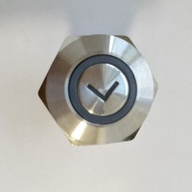 Switch Off-(On) M Green led RF Steel 19mm 10Amp Ip67 Arrow