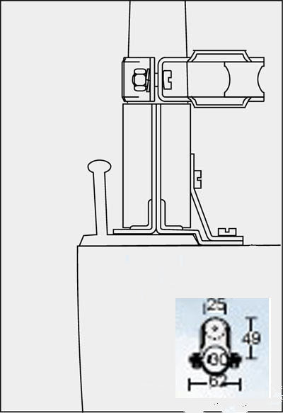 Zepterblock Rf. 30mm innen