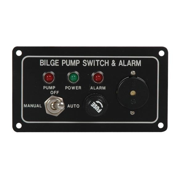 Pumpenpanel 12V 6x11cm mit Alarm