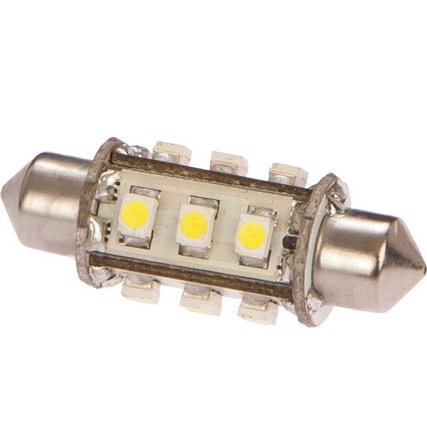 Nauticled Laternen-Pinole-Glühbirne 37 mm, 10–30 V Gleichstrom, 1,2/10 W, grün